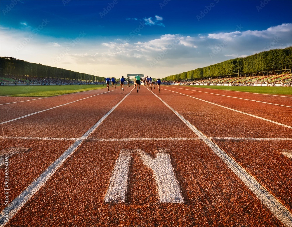 Obraz premium olympic Paris Start run