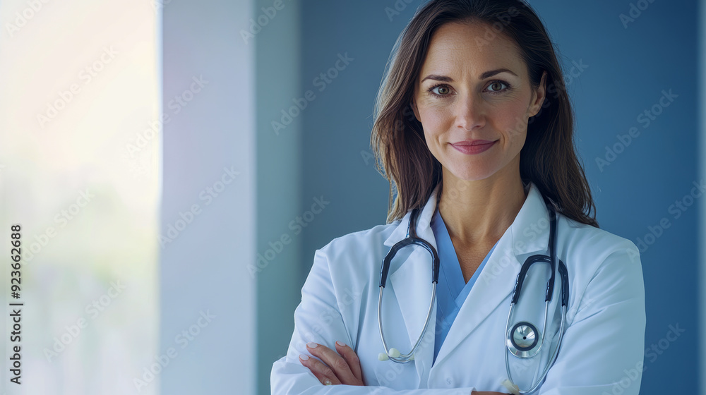 Doctor with Confidence and Professionalism in Her Work Environment Doctor with Confidence and Professionalism in Her Work Environment