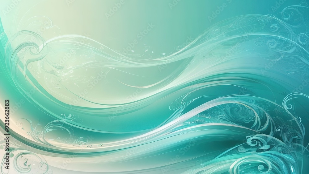 Abstract Teal Swirls Background Abstract Teal Swirls Background