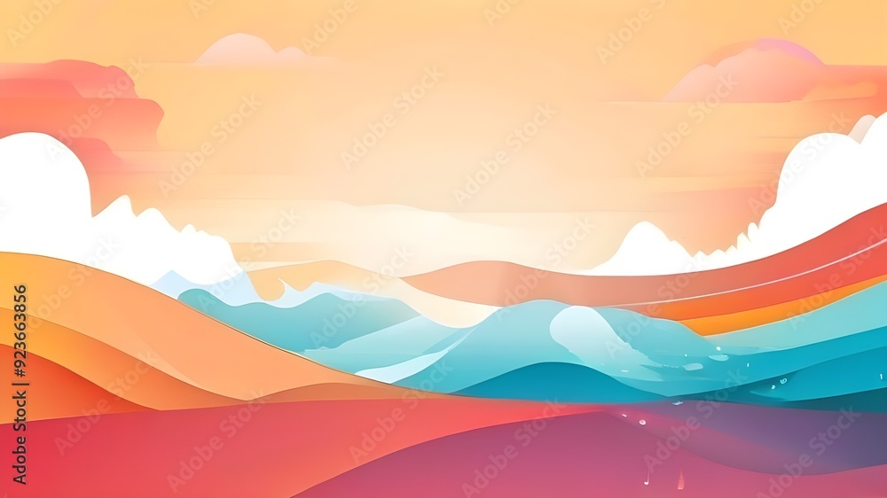 Abstract background with colorful waves in retro style Abstract background with colorful waves in retro style
