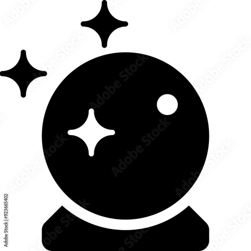 ball black solid icon