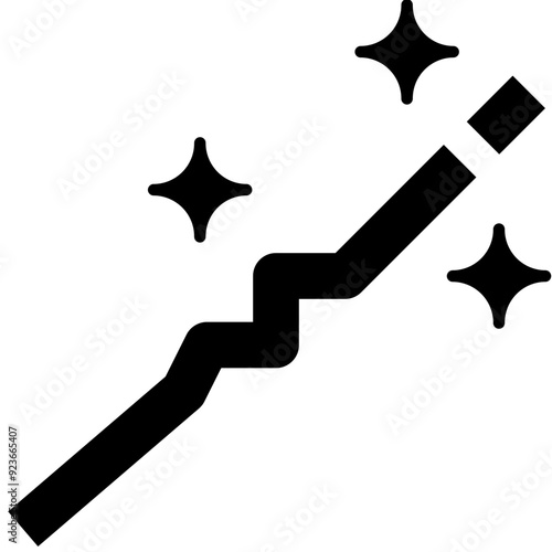 wand black solid icon