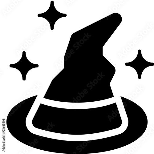 hat black solid icon