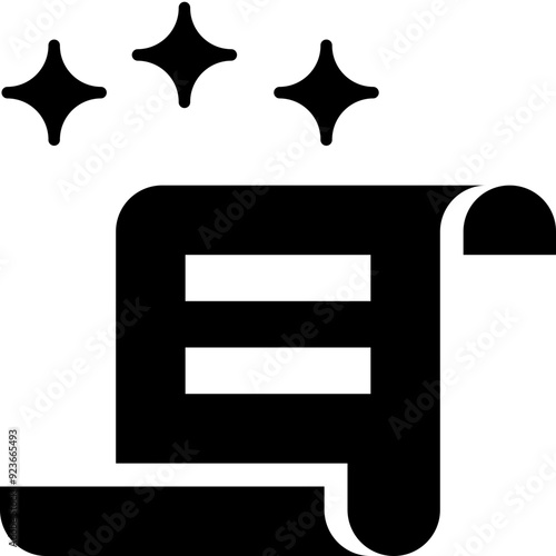 spell black solid icon