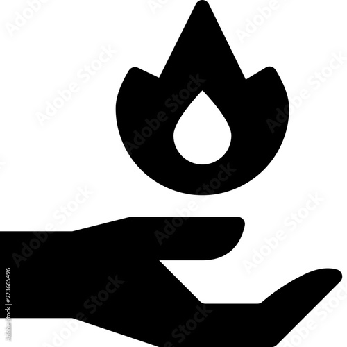 fire black solid icon