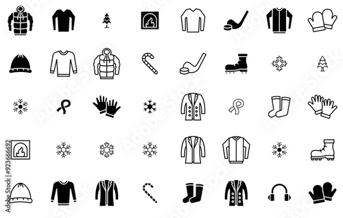 Set Of Winter Icons Web Header Banner Design Containing Coat,Cold,Jacket,Winter,Christmas Vector Icons Illustration Collection