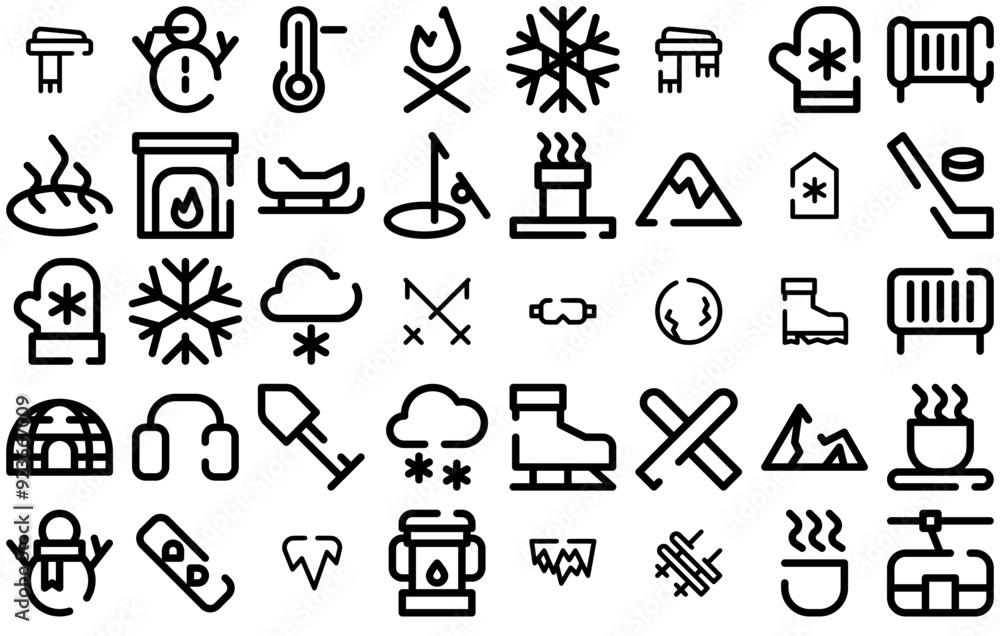Mega Set Of Vector Winter Dash Line Icons Collection Isolated Silhouette Solid Icons Including Skiing,Snowfall,Winter-Sport,Winter,Forest Infographic Simple Vector Illustration Logo Mega Set Of Vector Winter Dash Line Icons Collection Isolated Silhouette Solid Icons Including Skiing,Snowfall,Winter-Sport,Winter,Forest Infographic Simple Vector Illustration Logo