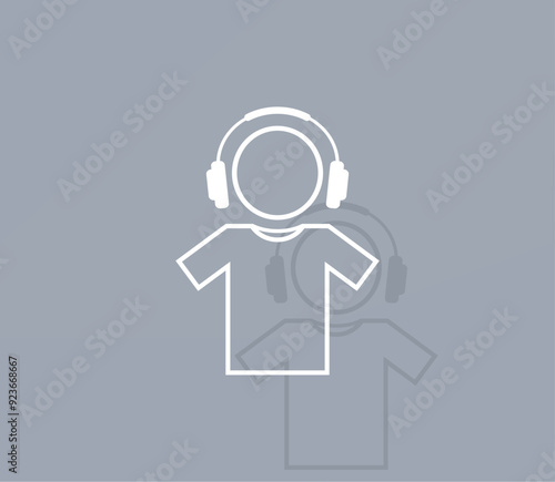 Vector icon of white color with shadow on gray background
