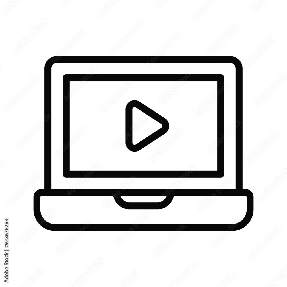 Video lesson, online lesson, video tutorial icon design in trendy style Video lesson, online lesson, video tutorial icon design in trendy style