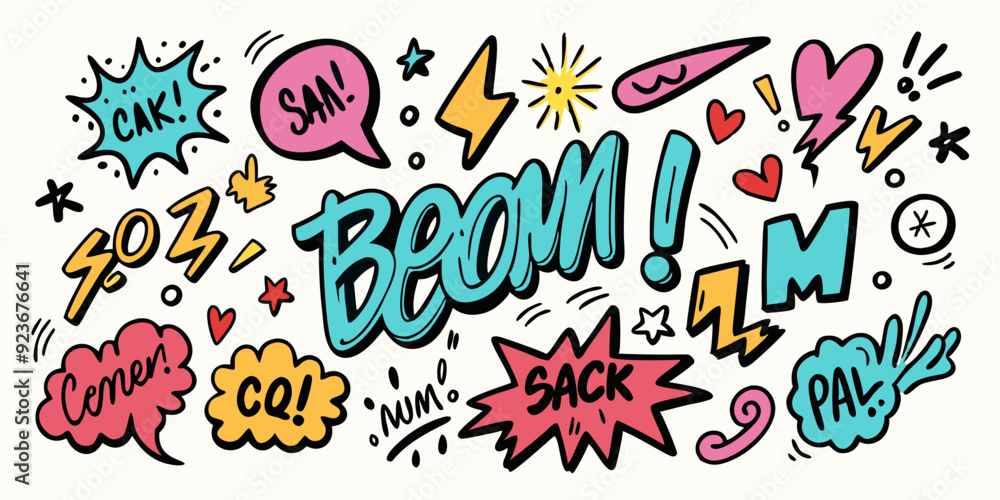 Doodle word scribble set, vector hand drawn sketch icon, messy handwriting lettering collection. Pencil ink wall inscription comic emotion sign, heart, stars, emphasis elements. Simple doodle word Doodle word scribble set, vector hand drawn sketch icon, messy handwriting lettering collection. Pencil ink wall inscription comic emotion sign, heart, stars, emphasis elements. Simple doodle word