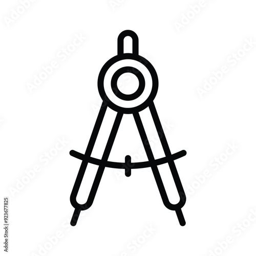 Grab this amazing vector design of geometry compass icon, flat icon design of drafting tool
