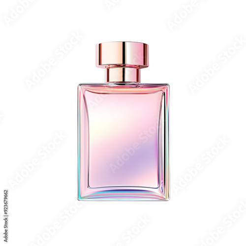 Elegant pink perfume bottle with a sleek design, perfect for showcasing beauty and luxury. Ideal for beauty and fragrance advertisements.