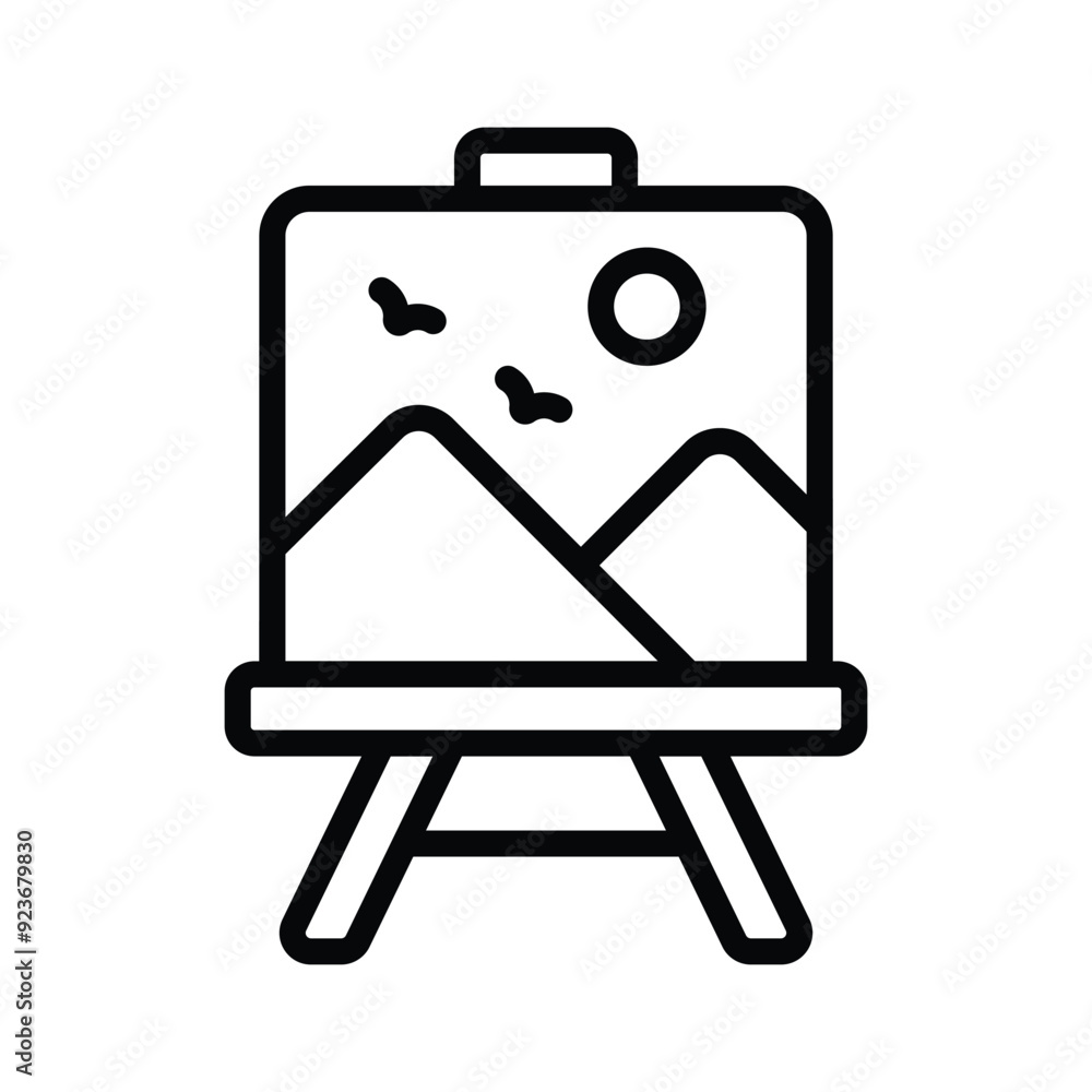 An amazing icon of canvas board, painting board vector design An amazing icon of canvas board, painting board vector design