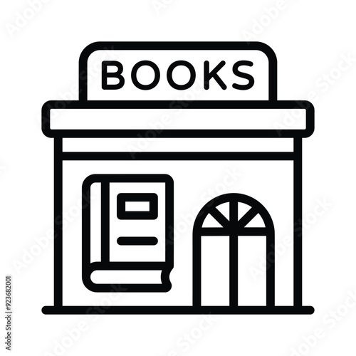 Get this creative icon of bookstore in modern design