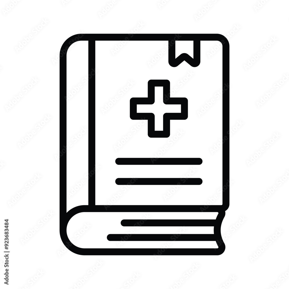 Medical book icon design isolated on white background Medical book icon design isolated on white background