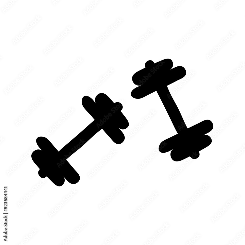 Gym Simple Dumble Illustration Clip Art Vector Icon Gym Simple Dumble Illustration Clip Art Vector Icon
