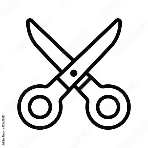Creatively designed icon of scissors in trendy style, ready to use vector