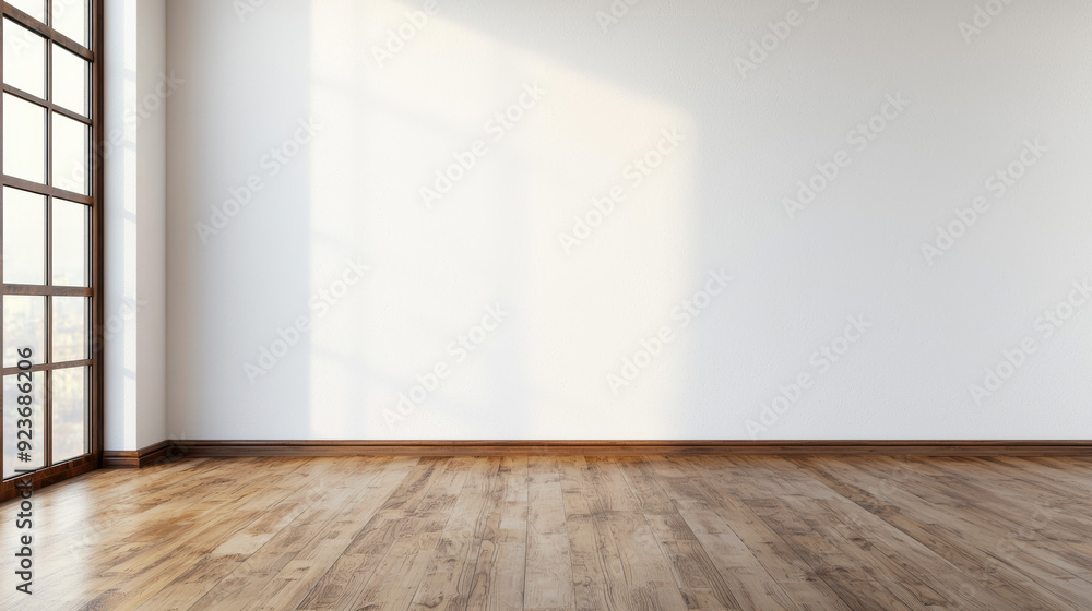 Bright, empty room with large windows and wooden floors. Natural light streaming in, creating a serene and minimalist space perfect for design use. Bright, empty room with large windows and wooden floors. Natural light streaming in, creating a serene and minimalist space perfect for design use.