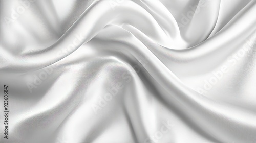 White gray satin texture that is white silver fabric silk panorama background with beautiful soft blur pattern natural. Generative ai