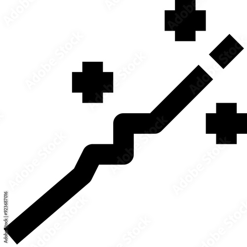 wand black outline icon