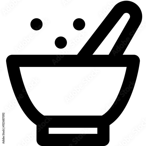 mortar black outline icon