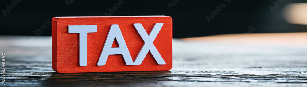 Red tax sign on a wooden table, symbolizing finance, taxation, and business expenses. Ideal for accounting, fiscal policies, and financial management themes. Red tax sign on a wooden table, symbolizing finance, taxation, and business expenses. Ideal for accounting, fiscal policies, and financial management themes.
