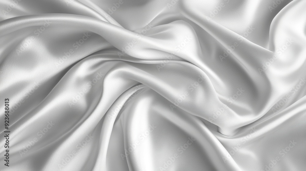 White gray satin texture that is white silver fabric silk panorama background with beautiful soft blur pattern natural. Generative ai White gray satin texture that is white silver fabric silk panorama background with beautiful soft blur pattern natural. Generative ai