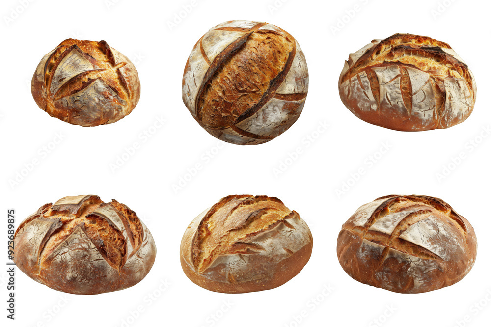 Five Loaves of Freshly Baked Artisan Bread Five Loaves of Freshly Baked Artisan Bread