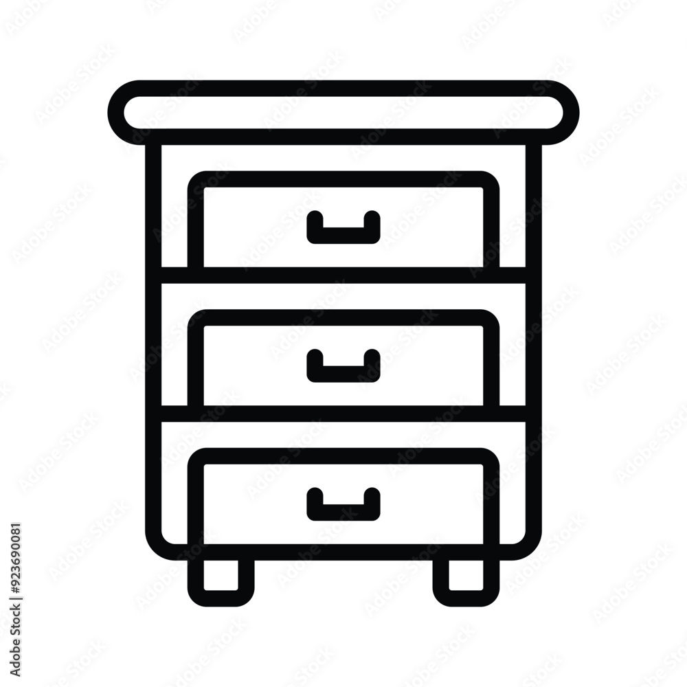 Office interior, well designed icon of side table in trendy style Office interior, well designed icon of side table in trendy style