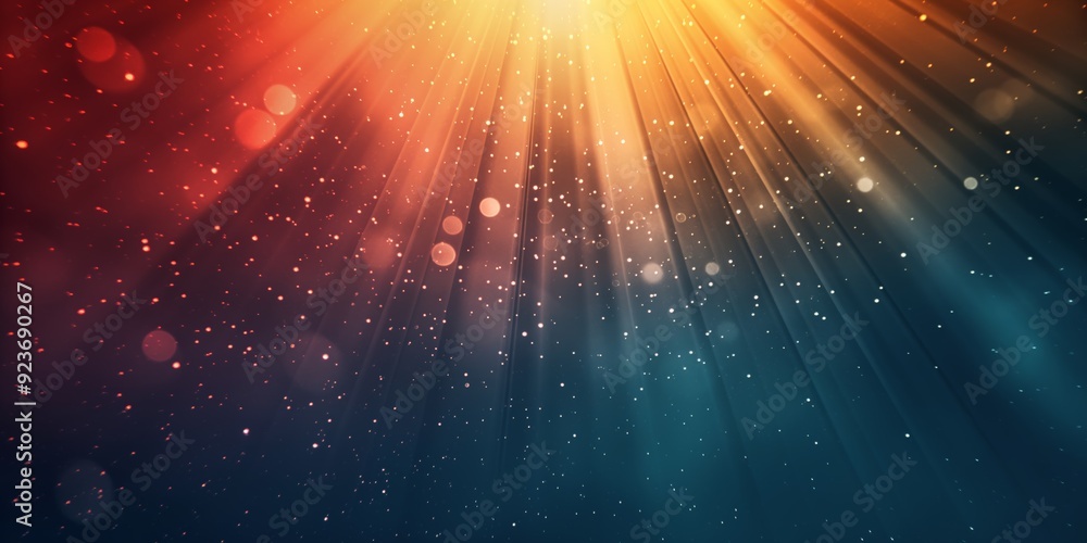 A colorful, blurry image of a sunbeam with a blue and red background. The sunbeam is surrounded by a lot of small, blurry dots, giving the impression of a hazy, dreamlike atmosphere A colorful, blurry image of a sunbeam with a blue and red background. The sunbeam is surrounded by a lot of small, blurry dots, giving the impression of a hazy, dreamlike atmosphere