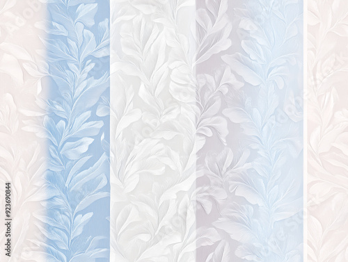 Frost patterns on window panes in delicate designs, seamless pattern