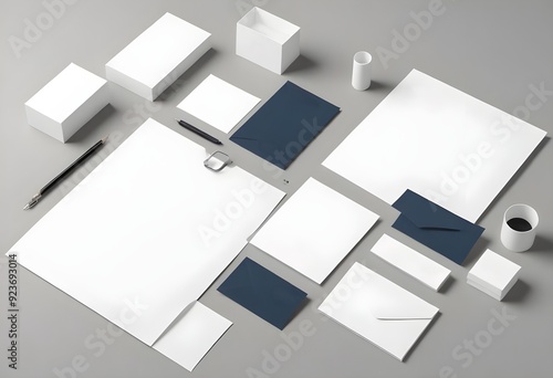 Office accessories mockup