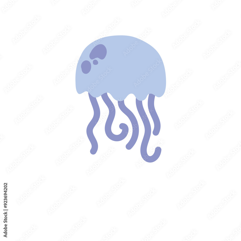 Jellyfish vector cartoon icon. Jellyfish vector cartoon icon.