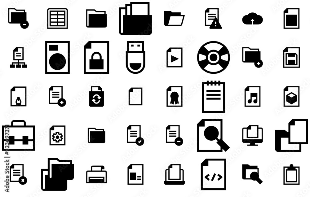 A Collection Of Files Isolated Silhouette Solid Icons With Office-Folder,Office,File,Folder,Files Vector Icon Set Linear Pictogram Pack A Collection Of Files Isolated Silhouette Solid Icons With Office-Folder,Office,File,Folder,Files Vector Icon Set Linear Pictogram Pack