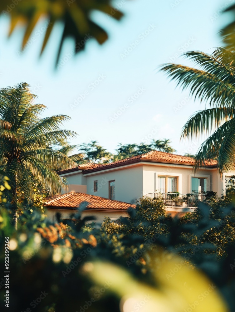 Fototapeta premium Tropical Paradise: Exquisite Beachside Residence