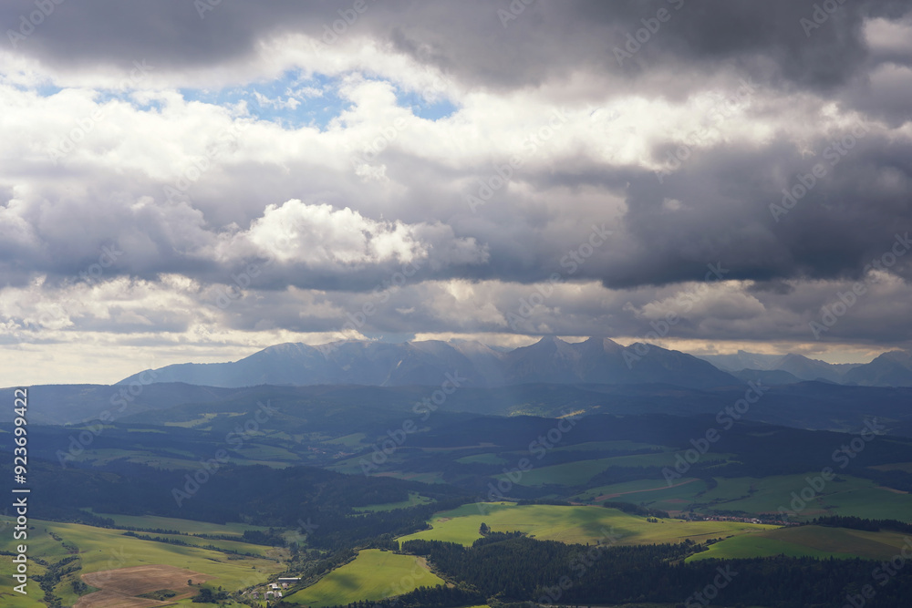 Autumn Pieniny, view from the Three Crowns, Tatra Mountains Autumn Pieniny, view from the Three Crowns, Tatra Mountains