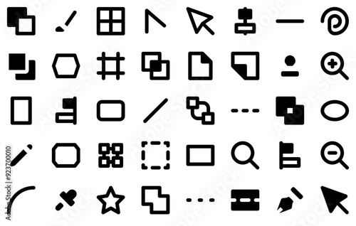 Mega Set Of Vector Editor Ui Icons Icons Collection Isolated Silhouette Solid Icons Including Sold,Nope,Bold,Hold,Gold Pictograms And Infographics Design Elements Vector Illustration