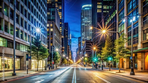 Busy traffic on city streets at night, night, traffic, city, street lights, cars, vehicles, urban, cityscape