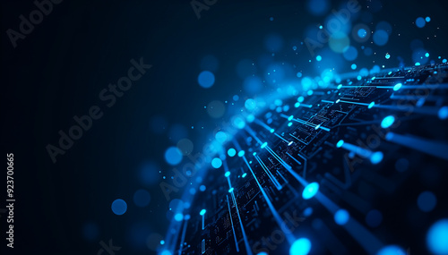 Abstract futuristic technology blue background