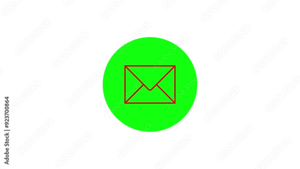 Email icon in circle with black background Email icon in circle with black background