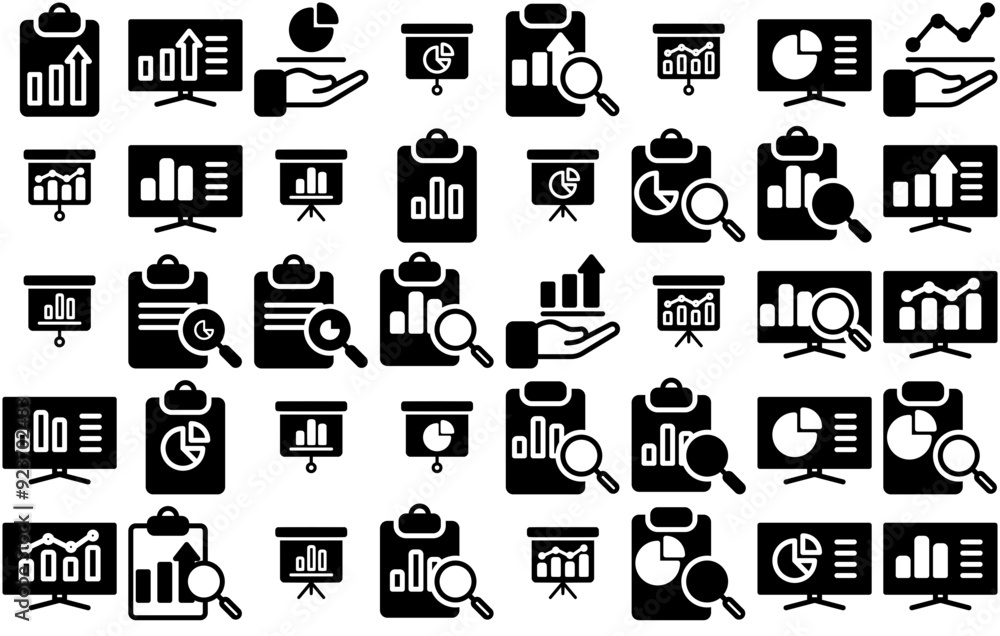 Set Of Data Analytic Glyph Icons Web Header Banner Design Containing Searching,Analytic,Data,Sales,Clipboard Simple Black Style Symbol Sign For Apps And Website, Vector Illustration Set Of Data Analytic Glyph Icons Web Header Banner Design Containing Searching,Analytic,Data,Sales,Clipboard Simple Black Style Symbol Sign For Apps And Website, Vector Illustration
