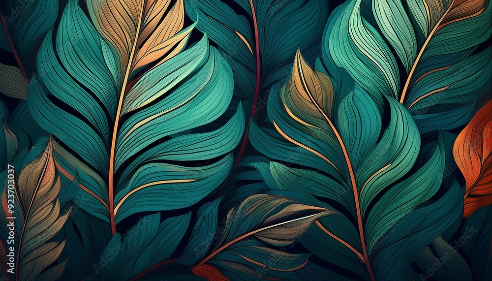 Texture, aesthetic leaf wallpaper, tropical image image, generative IA Texture, aesthetic leaf wallpaper, tropical image image, generative IA