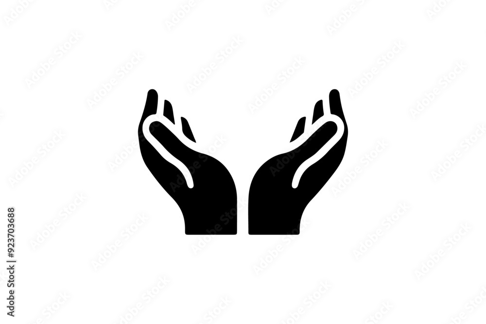 Fototapeta premium silhouette of a hand vector illustration.