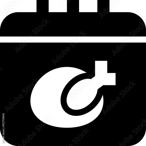 calendar black solid icon