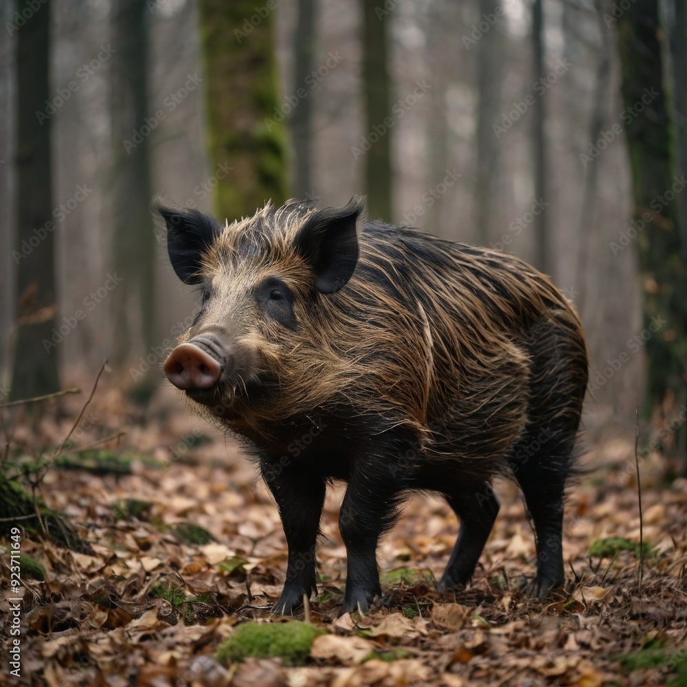 wild boar pig wildlife animal in the woods wild boar pig wildlife animal in the woods
