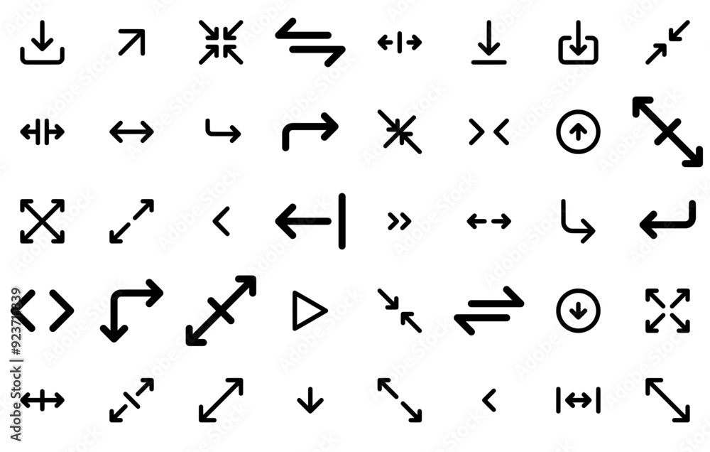 A Collection Of Arrow Vector Symbols Apps, Websites Ui Designs Suitable For Direction,Arrow,Location,Navigation,Pointer Pictograms And Infographics Design Elements Vector Illustration A Collection Of Arrow Vector Symbols Apps, Websites Ui Designs Suitable For Direction,Arrow,Location,Navigation,Pointer Pictograms And Infographics Design Elements Vector Illustration