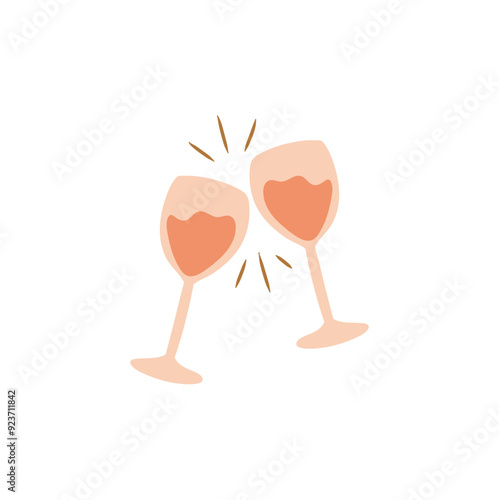 Cartoon wine glass illustration 