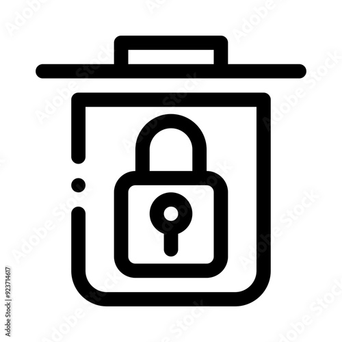 secure deletion line icon