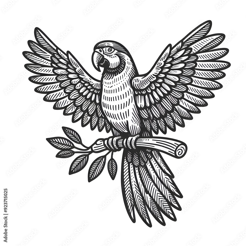 Obraz premium Macaw with Beautiful Wings