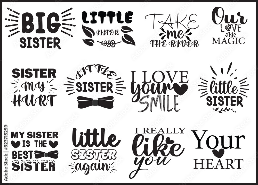 Big Sister Typography T shirt Design Big Sister Typography T shirt Design